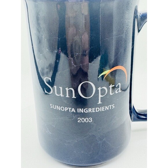 Sunoptics Surgical Coffee Mug Cup Ceramic Cobalt Blue White Advertising Decal - Picture 2 of 9